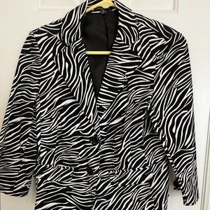 NOTATIONS Zebra Print Jacket PM
